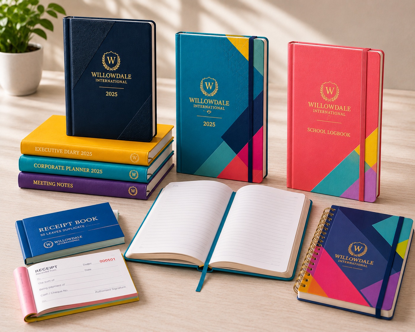 Branded leatherette corporate diaries